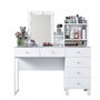 Hanah Home Mesa de Maquillaje BJ141 - 3837 Blanca con 9 Focos